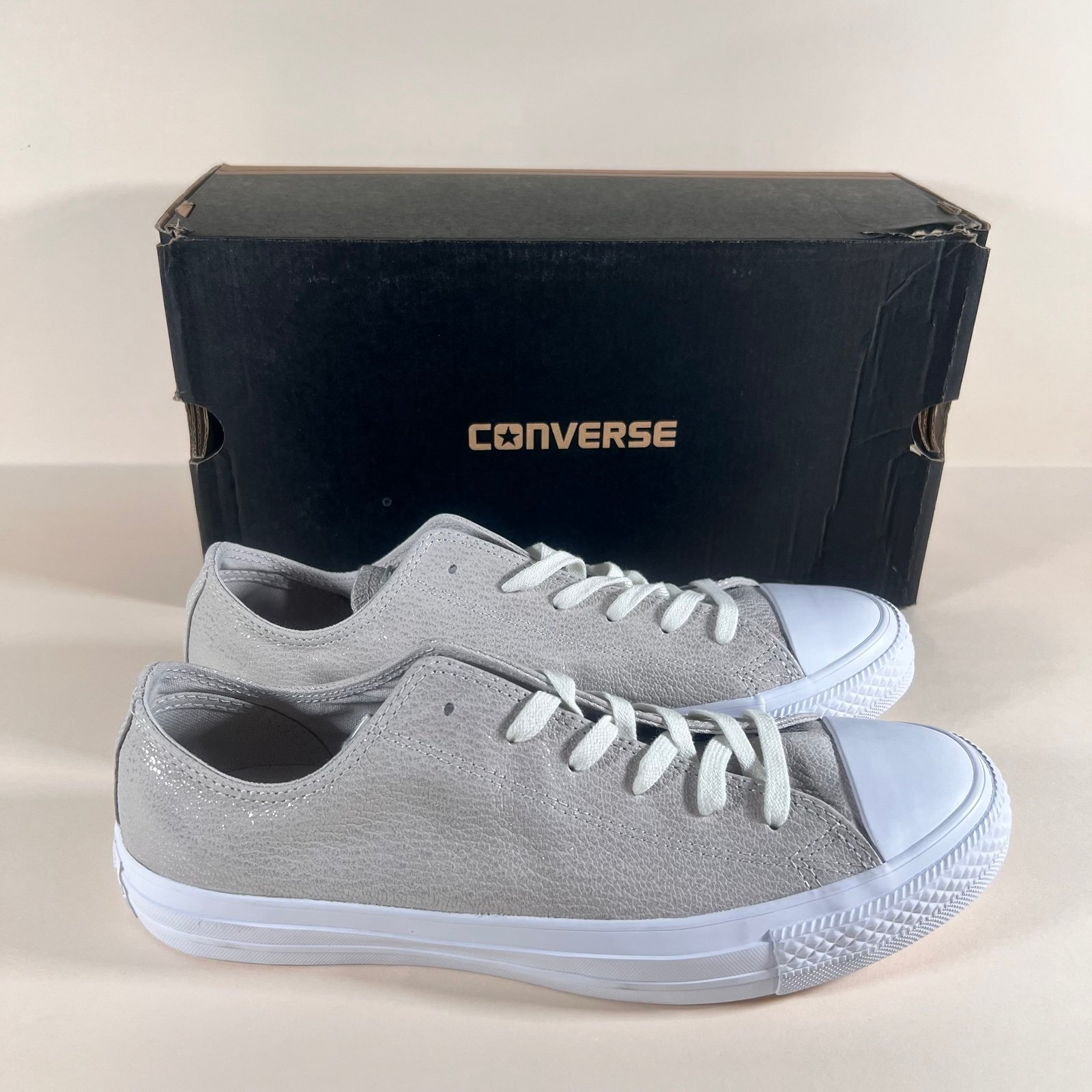 Converse CTAS Ox Pale Putty Silver White Women’s Shoe Size 9