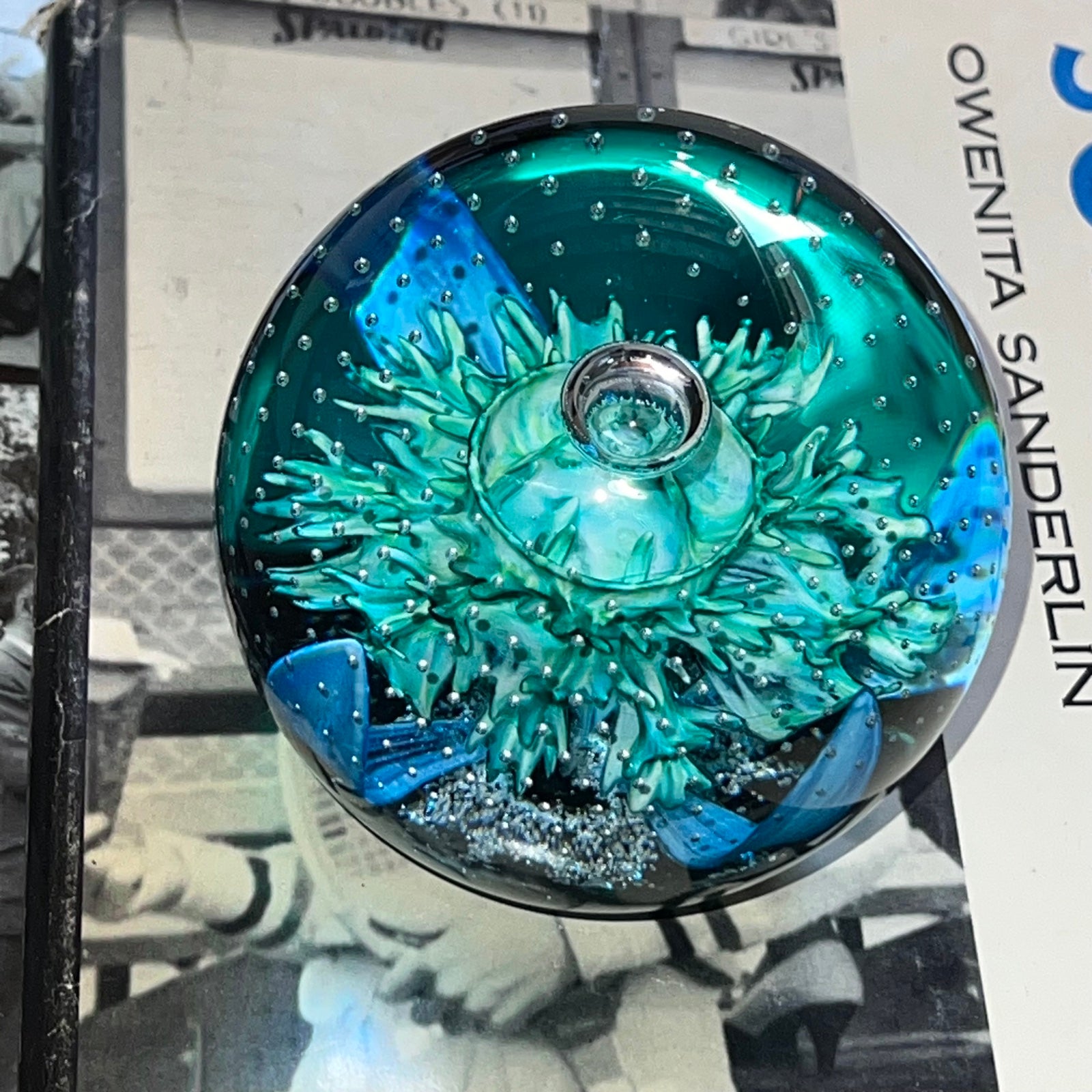 CAITHNESS LIMITED EDITION COLLECTORS CLUB GLASS PAPERWEIGHT AQUAMARINA