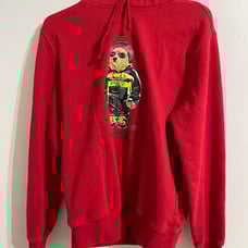 A Red Polo Bear P67 Fleece Hoodie