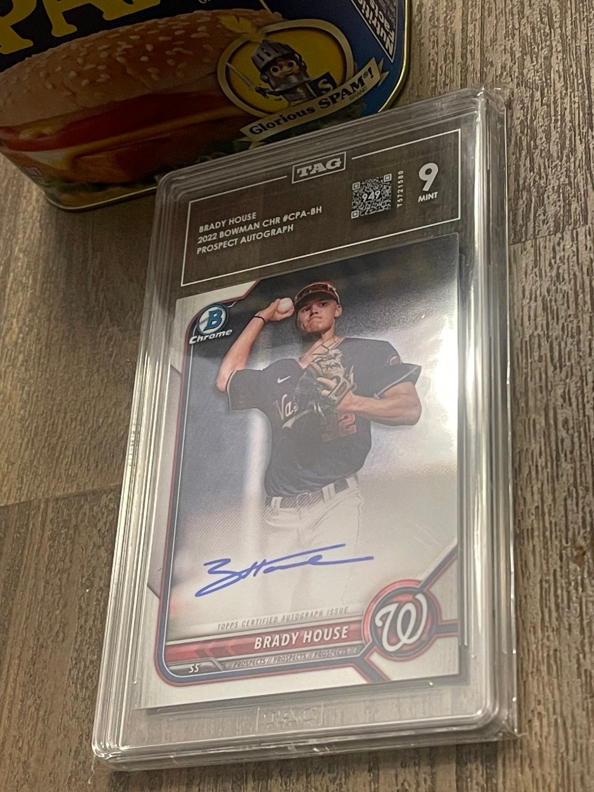 2022 Bowman Chrome Brady House Prospect Autograph Auto #CPA-BH MLB Nationals