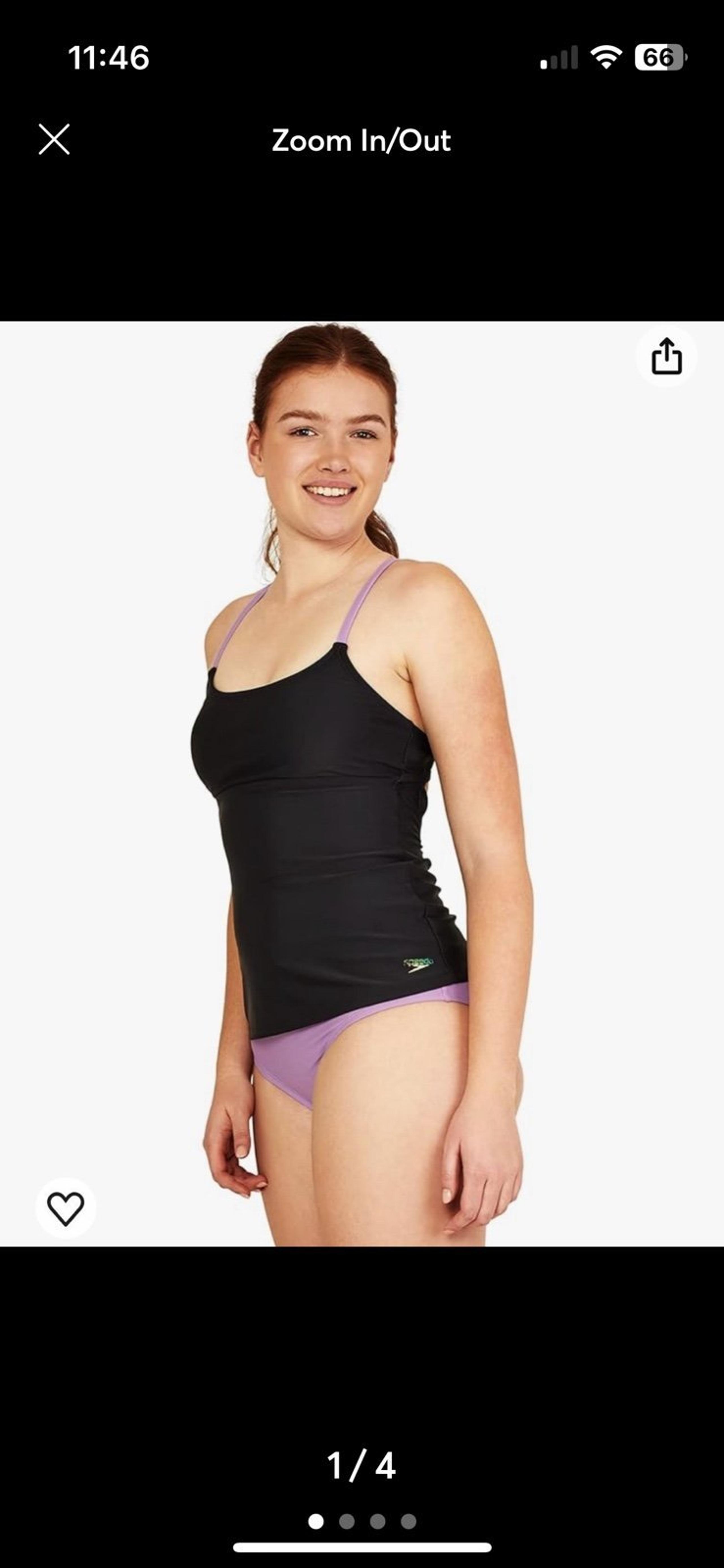 NWT Woman’s speedo tankini M