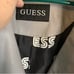 Guess Vegan Leather Gray Moto Style Leather Jacket Pockets quilted Elbows Sz XL