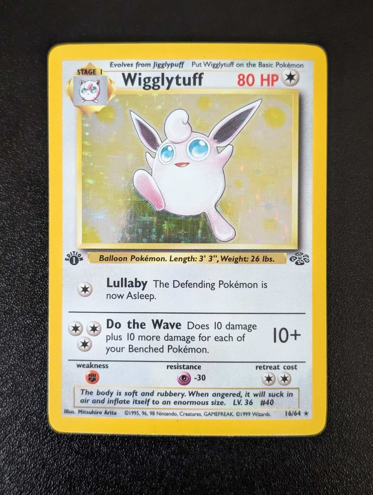 Pokemon Wigglytuff (16) - Jungle 1st Edition Holo