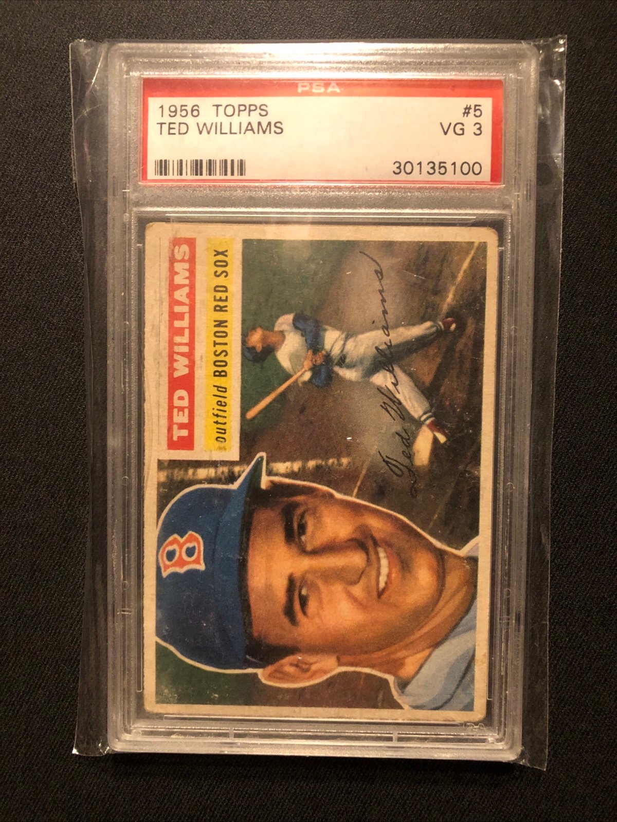 1956 TOPPS #5 TED WILLIAMS RED SOX HOF PSA 3
