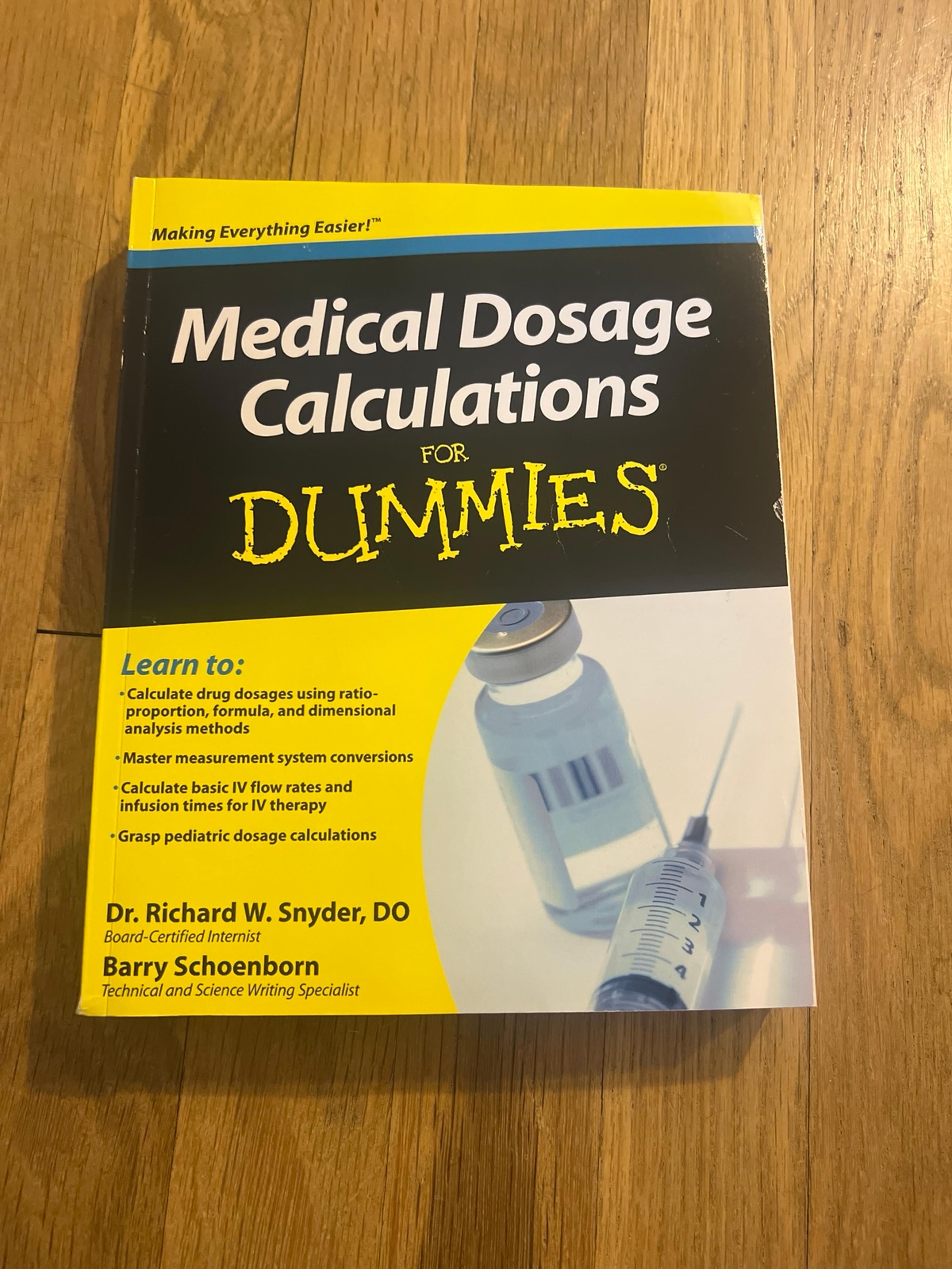 Medical dosage calculations for dummies