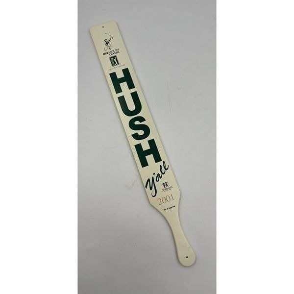 BellSouth Classic 2001 PGA Tour Event HUSH Yall Paddle Sign Wooden