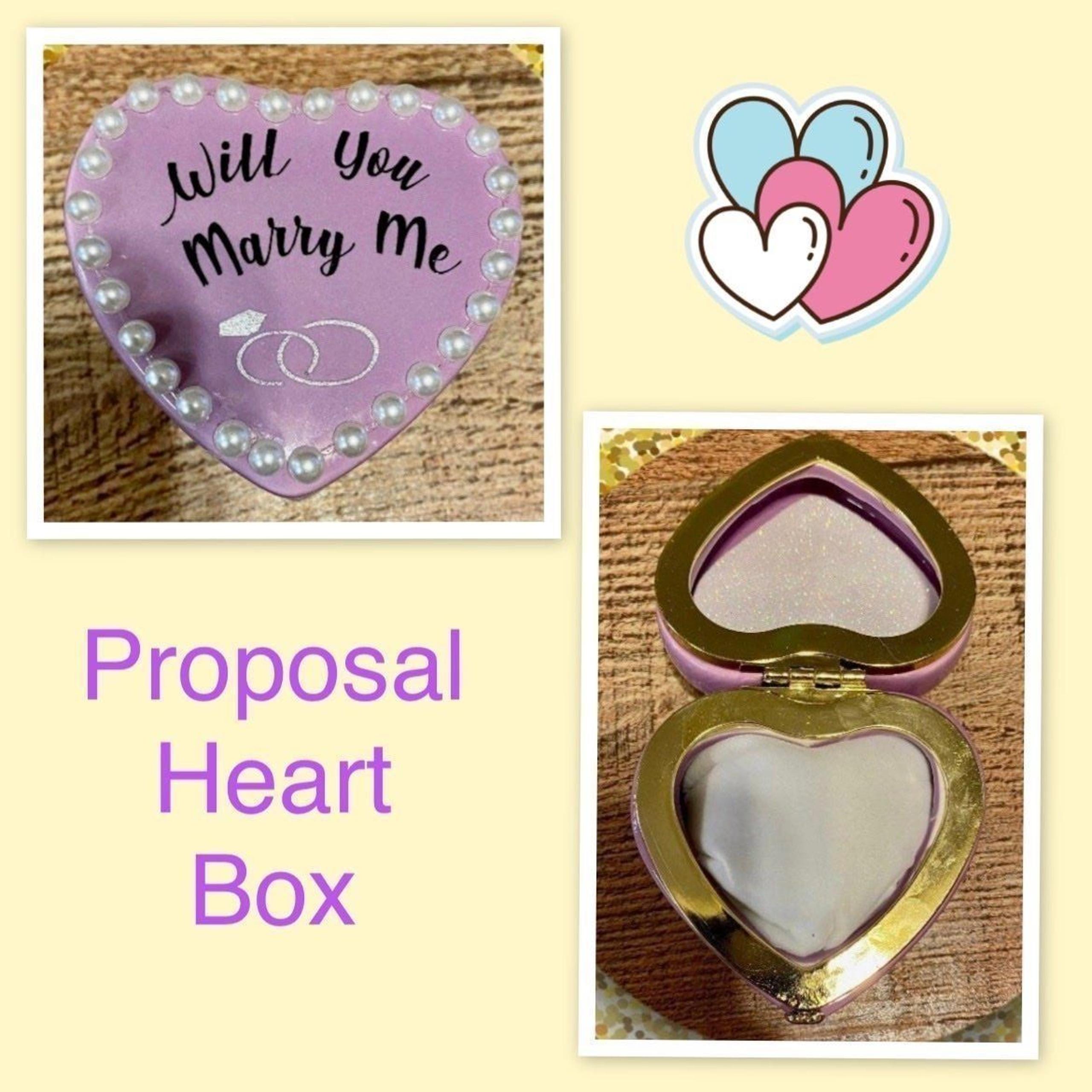 Proposal Heart Box, Engagement Ring Heart Box