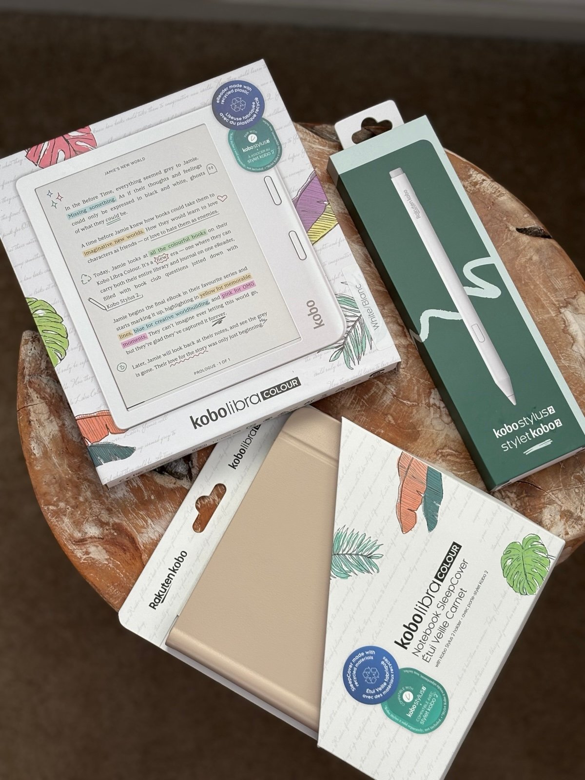 Kobo Libra Colour with Kobo Sleep Cover Stylus Case and Kobo Stylus 2 Pen