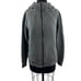 LULULEMON Scuba Gray Hoodie Logo Embroidered Pockets Full Zip Thumb Hole Size 12