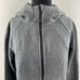 LULULEMON Scuba Gray Hoodie Logo Embroidered Pockets Full Zip Thumb Hole Size 12