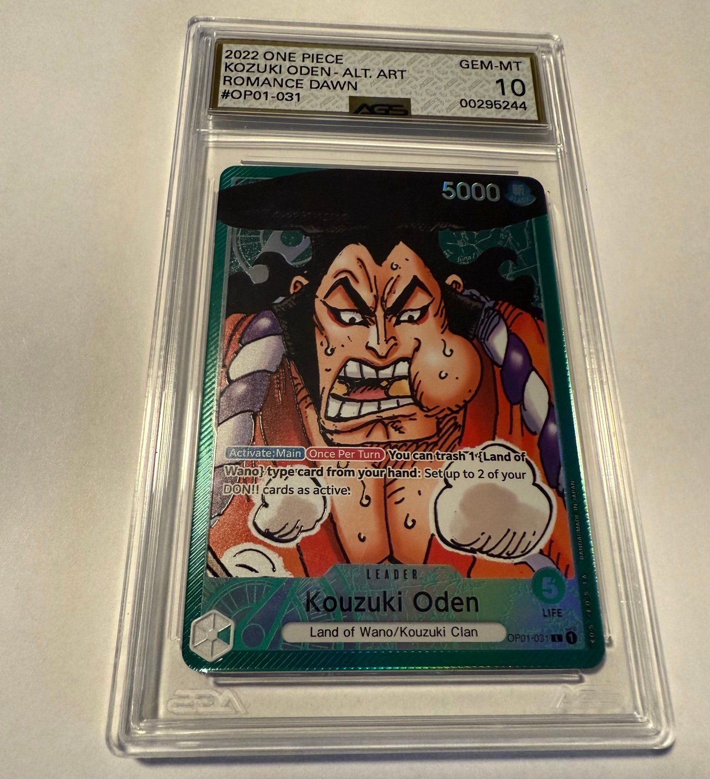 2022 ONE PIECE KOSUKI ODE - ALT ART AGS 10 GEM - MT