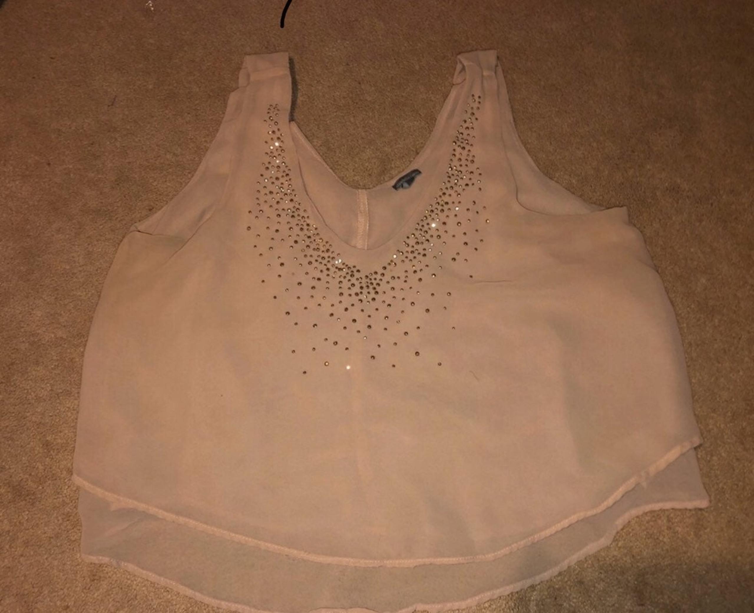 Charlotte Russe Embellished Layered Crop