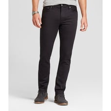 Goodfellow & Co Men's Skinny Fit Jeans Solid Black Size 36x32