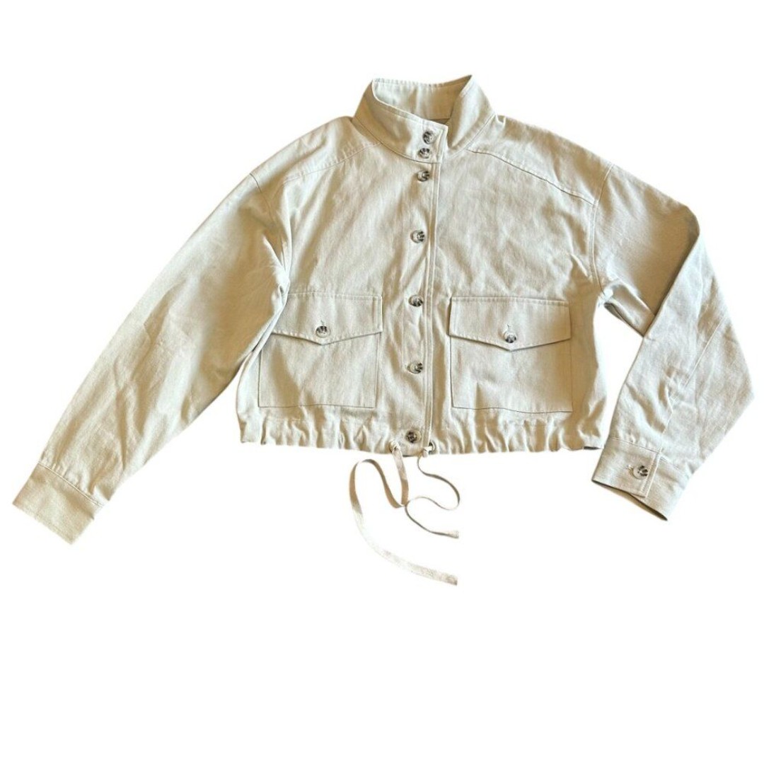 Lovers and Friends Toronto Jacket Khaki Button-Down Cropped Small Women's NWOT