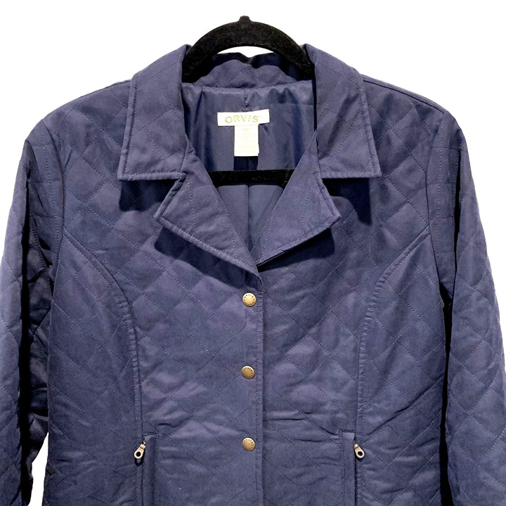 Orvis -- Navy Blue Quilted Jacket - Size MP