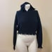 It's Our Time Fringe Hoodie Sweatshirt Sweater Size M Black New