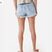 Agolde Parker Vintage Cut Off Shorts Swapmeet Blue Denim Distress Light Wash 31