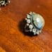 Vintage Sandor earrings enamel rhinestone clip earrings flower
