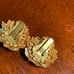 Vintage Sandor earrings enamel rhinestone clip earrings flower