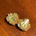 Vintage Sandor earrings enamel rhinestone clip earrings flower