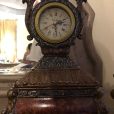2 Peice Vintage Clock Jewlery Box