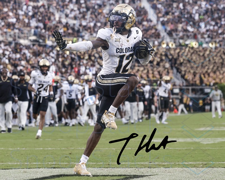 Travis Hunter Signed 16x20 Glossy Auto RP Photo Colorado Football 2024 Heisman 5