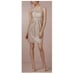 Jenny Yoo Harlow Sandstone Metallic Cocktail Dress size 14