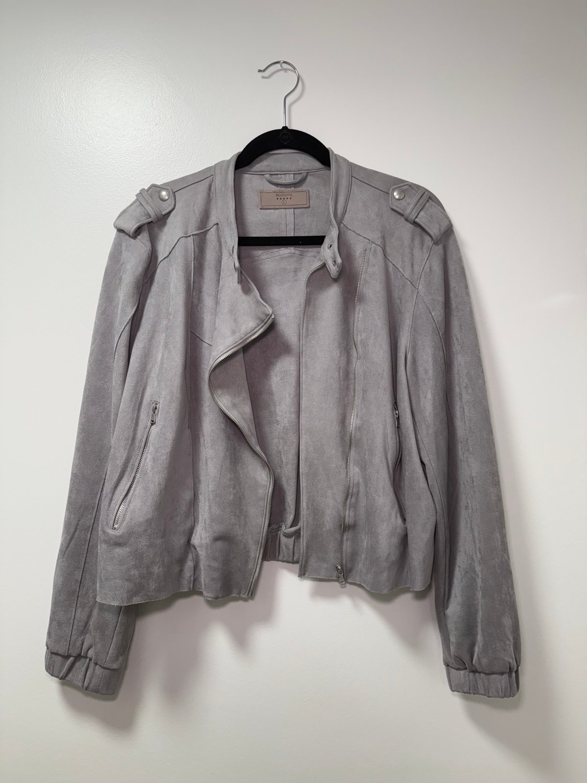 Blank NYC Faux Suede Moto Jacket // EUC // Large