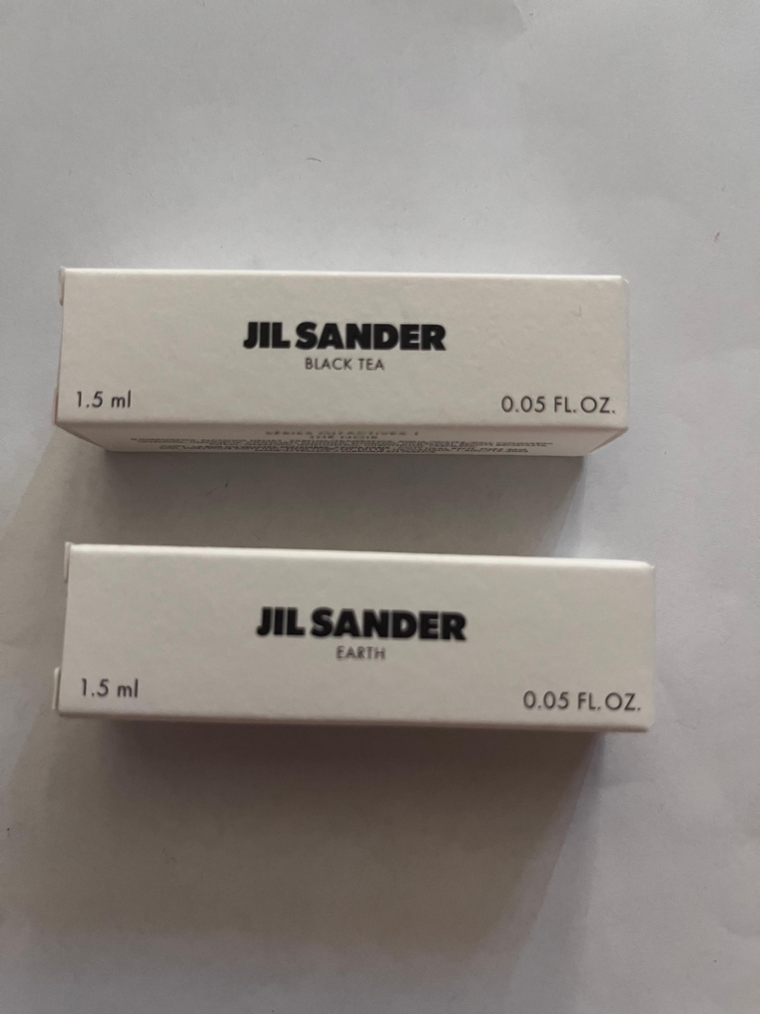 JIL SANDER BLACK TEA & RARTH Fragrance lot of Samples, 1.5 ml each