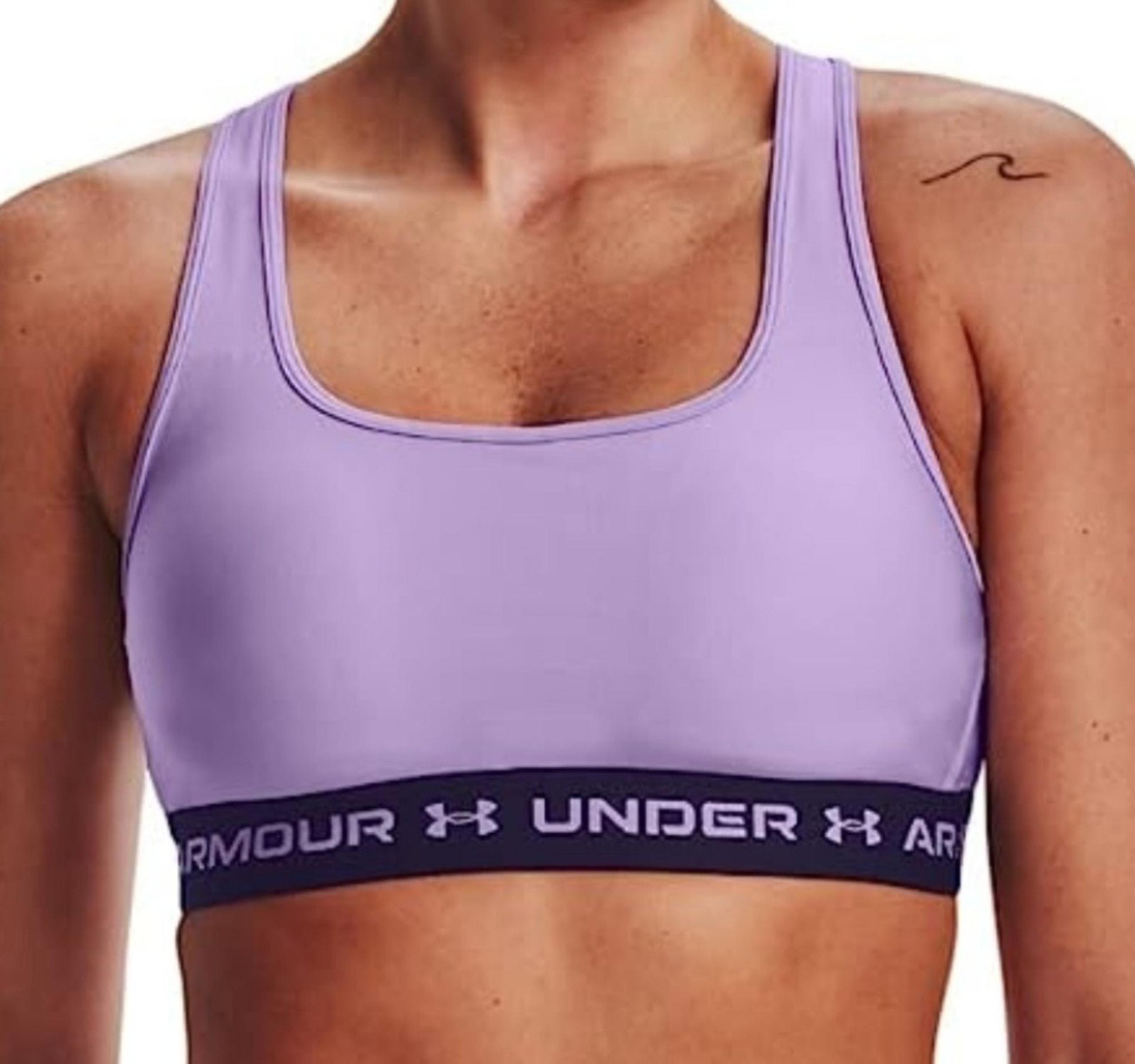Under Armour Crossback Sports Bra Purple, Plum Active, Gym, Fitness XS $35 NEW