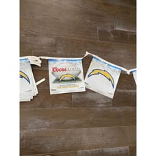 Coors Light & San Diego Chargers String Flags 2-Side Banner 30 ft 18 flags