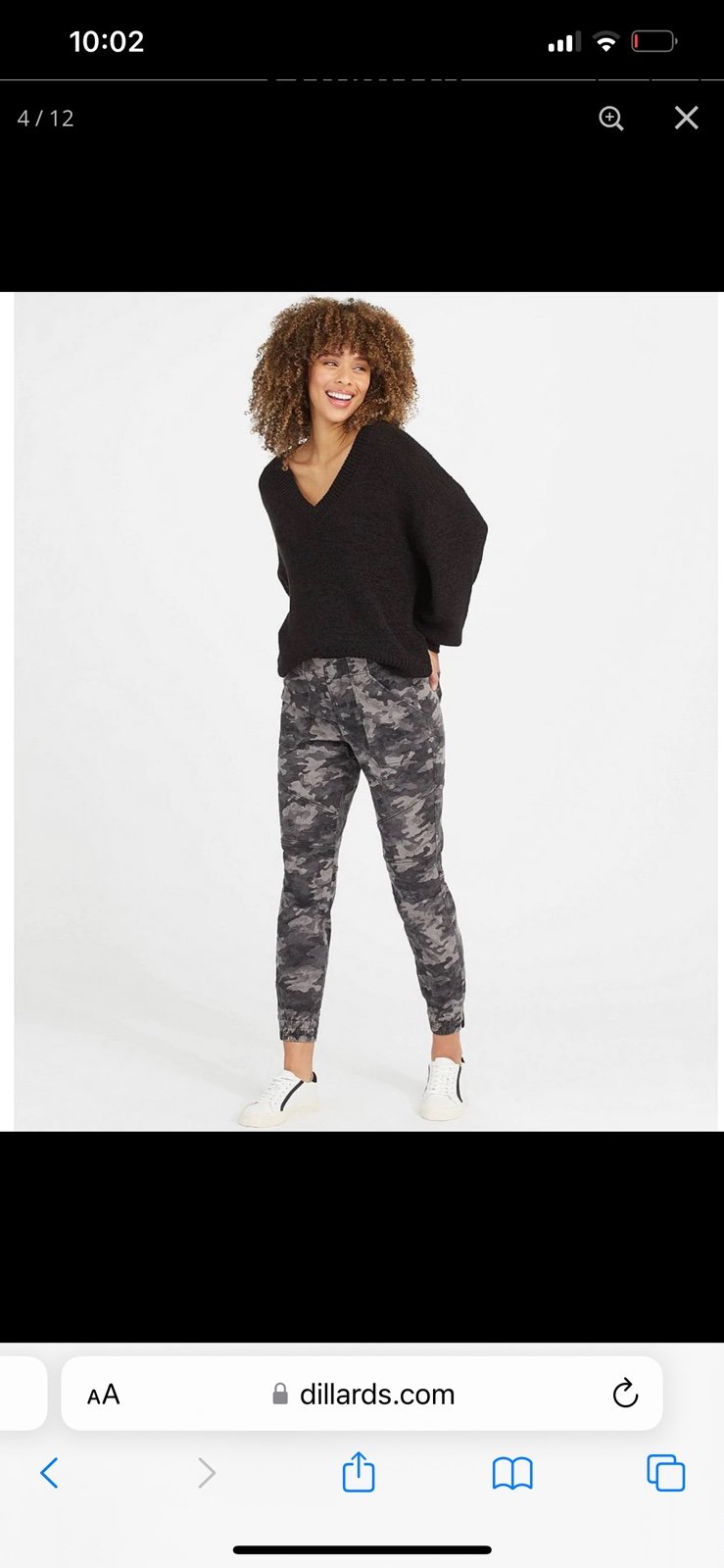 Spanx mid rise twill jogger camo