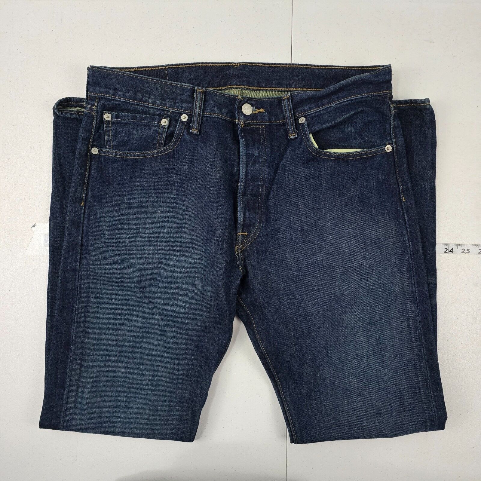 Levi's 501 Dark Wash Straight Leg Jeans Men's W33 L32 4058
