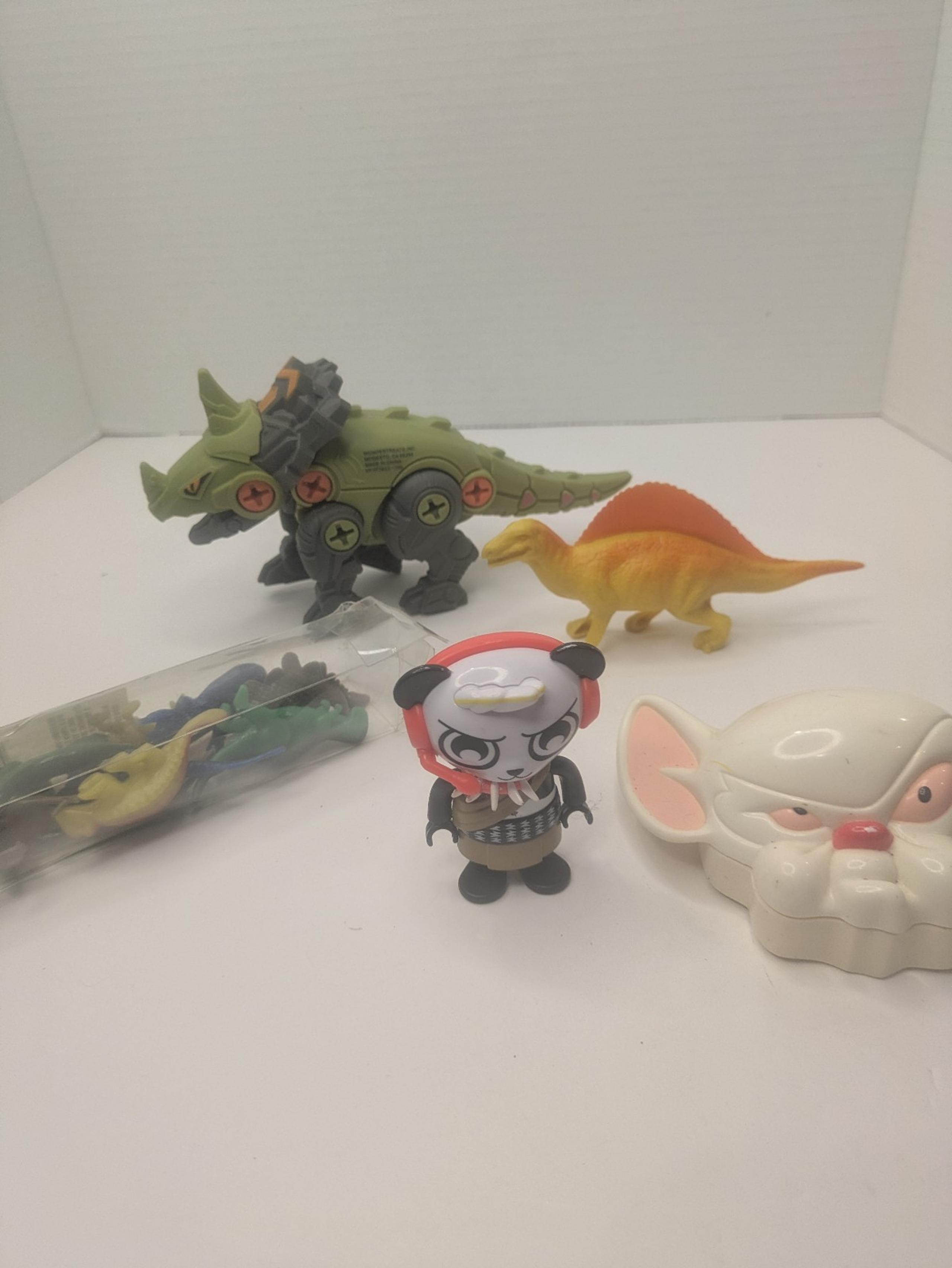 Wendy's Kids Meal Toy 1997 Pinky and the Brain - ACME Labs dino toys