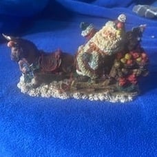 CRINKLE CLAUS SLEIGH LIMITED EDITION FIGURINE