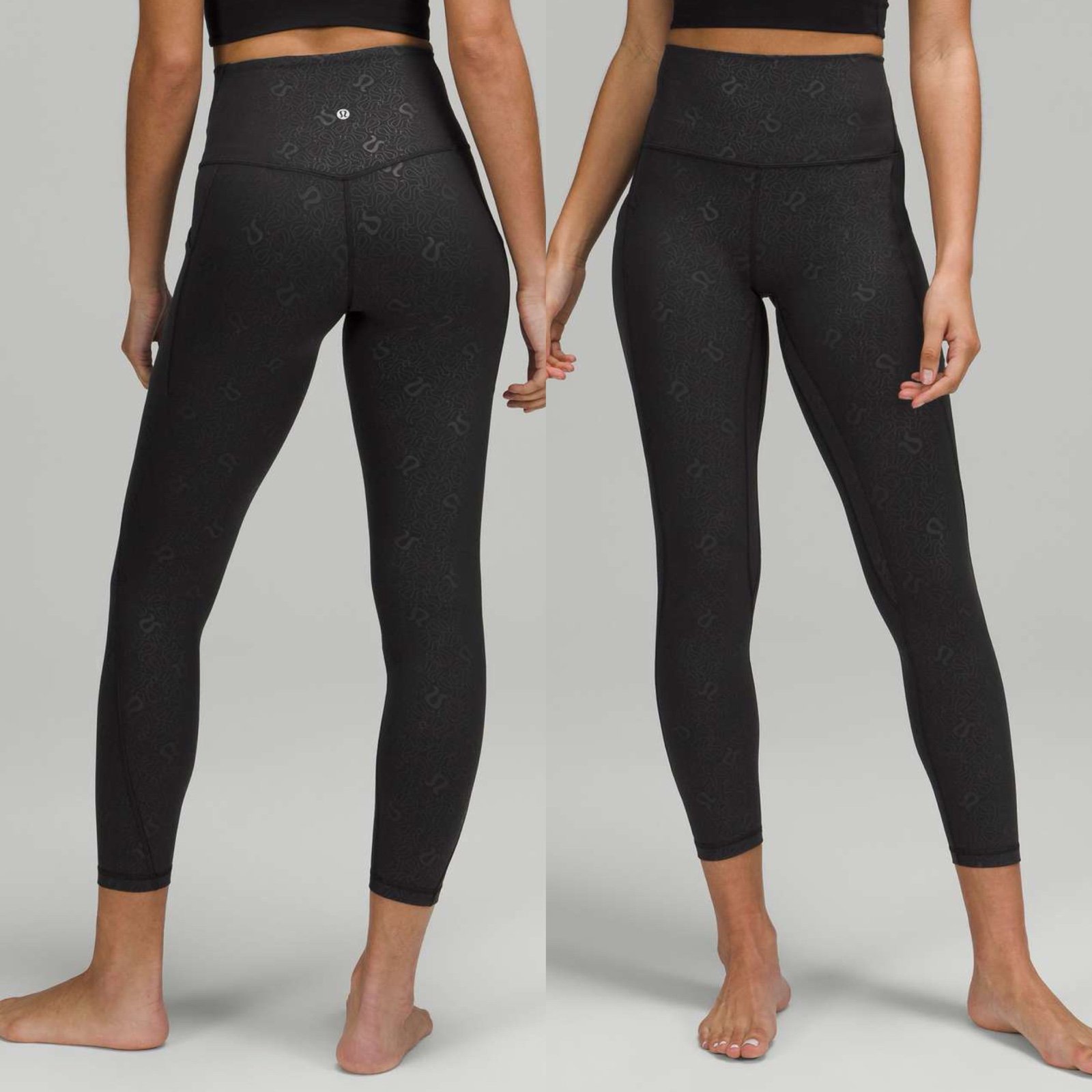 Lululemon Align High-Rise Pant with Pockets Sz 18/25 In Yogo Emboss Black