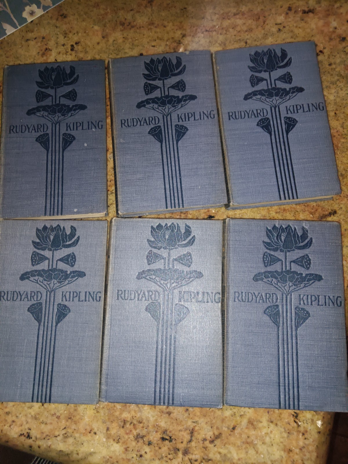 Antique Rudyard Kipling Book set of 6