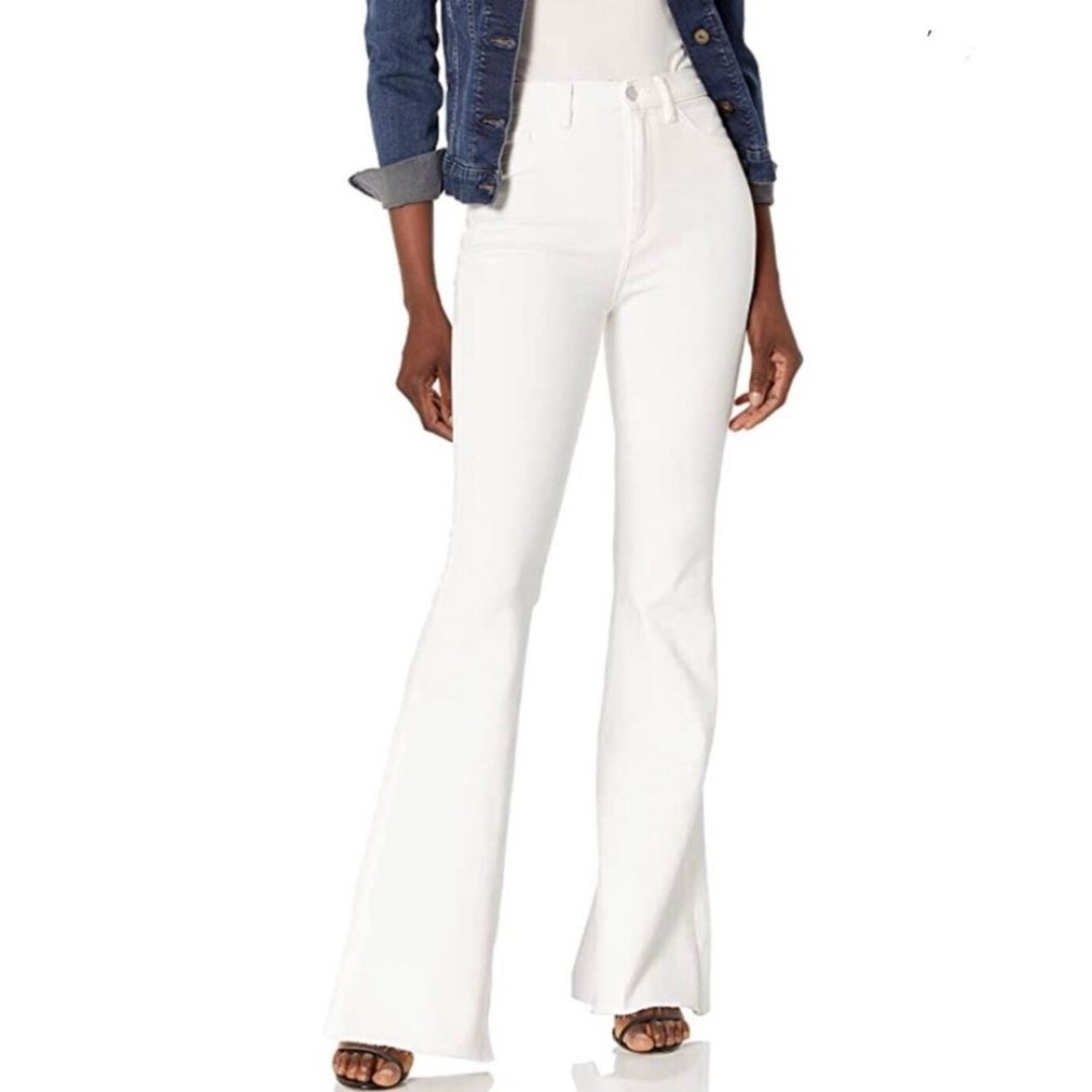 DL1961 Rachel Flare Leg Ultra High Rise Instasculpt 35 White Jeans Size 31 NWT