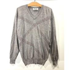 Pringle of Scotland 100% Cashmere Gray Sweater Mens GranpaCore Academia Size L