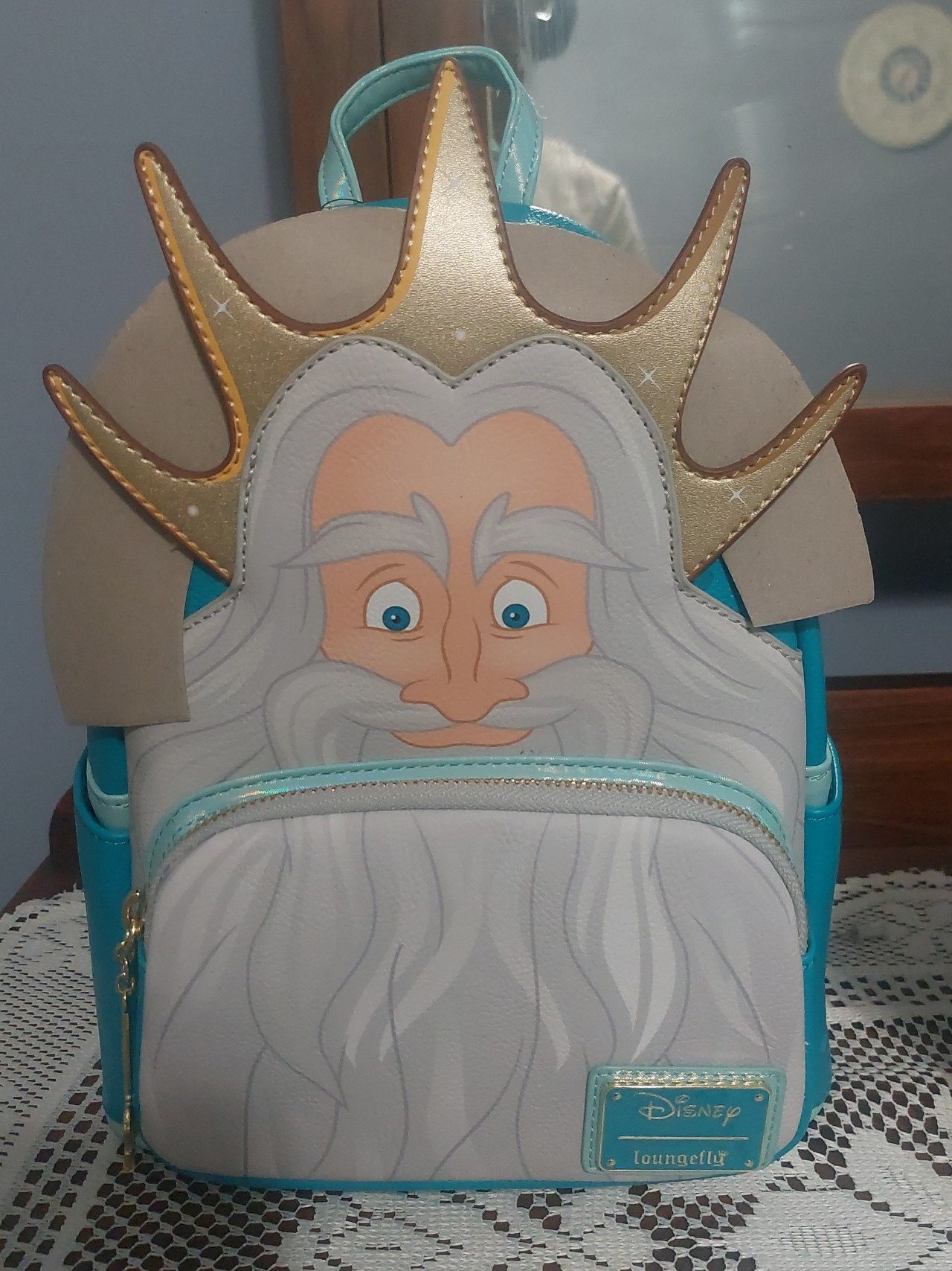 Disney King Triton loungefly mini backpack