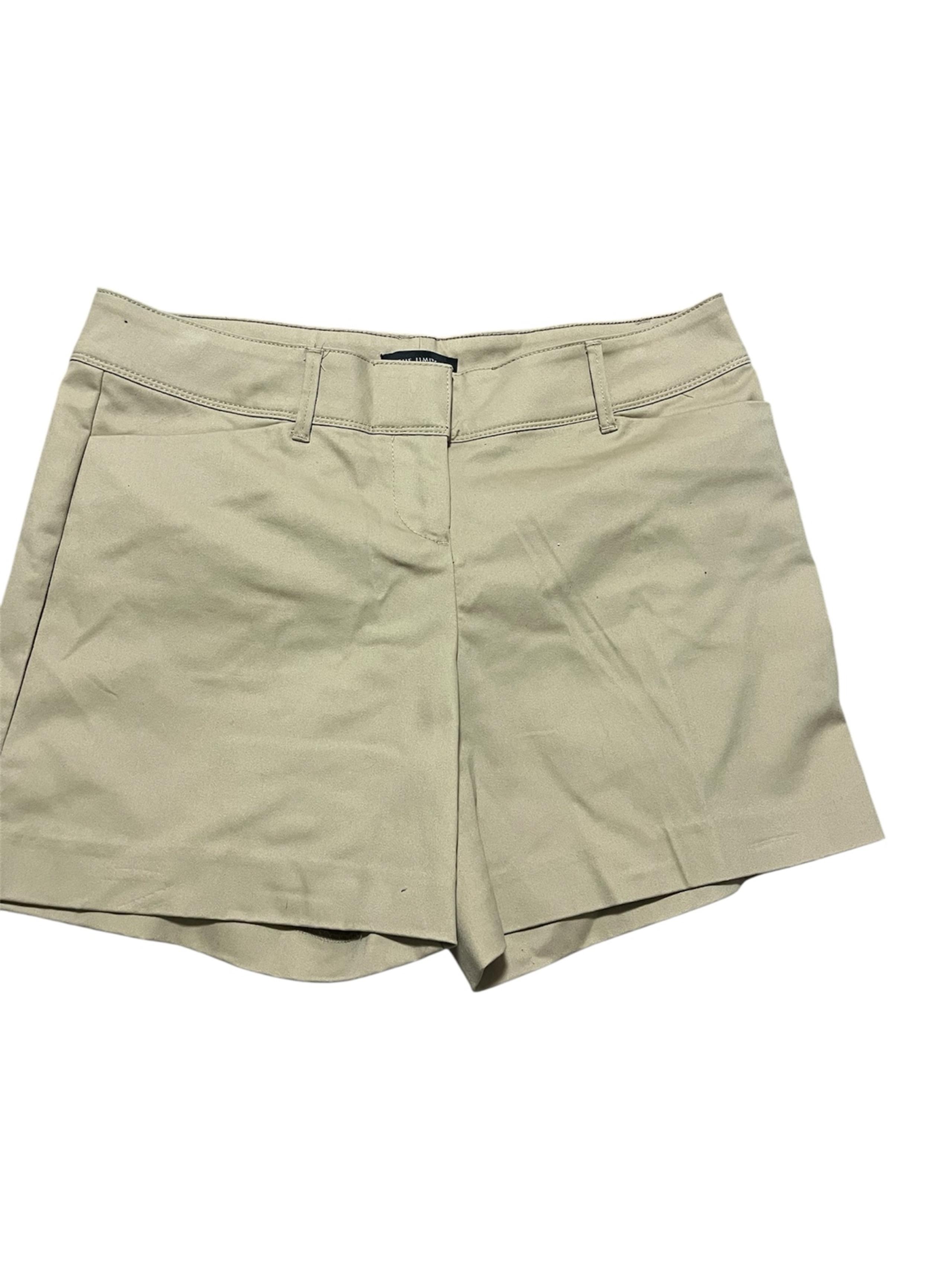 The Limited Women's Size 10 Beige Flat Front Shorts Summer Preppy Khaki