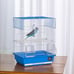 NEW Bird Cage Flat Top Economy Parakeet and Small Bird White Wire Blue Pan