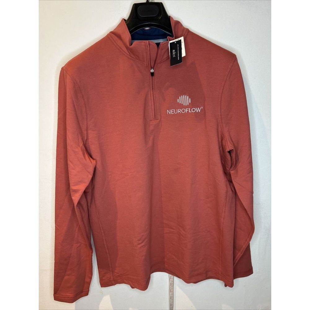 J. CREW Performance half-zip in salmon (PSP) Size M NWT 98