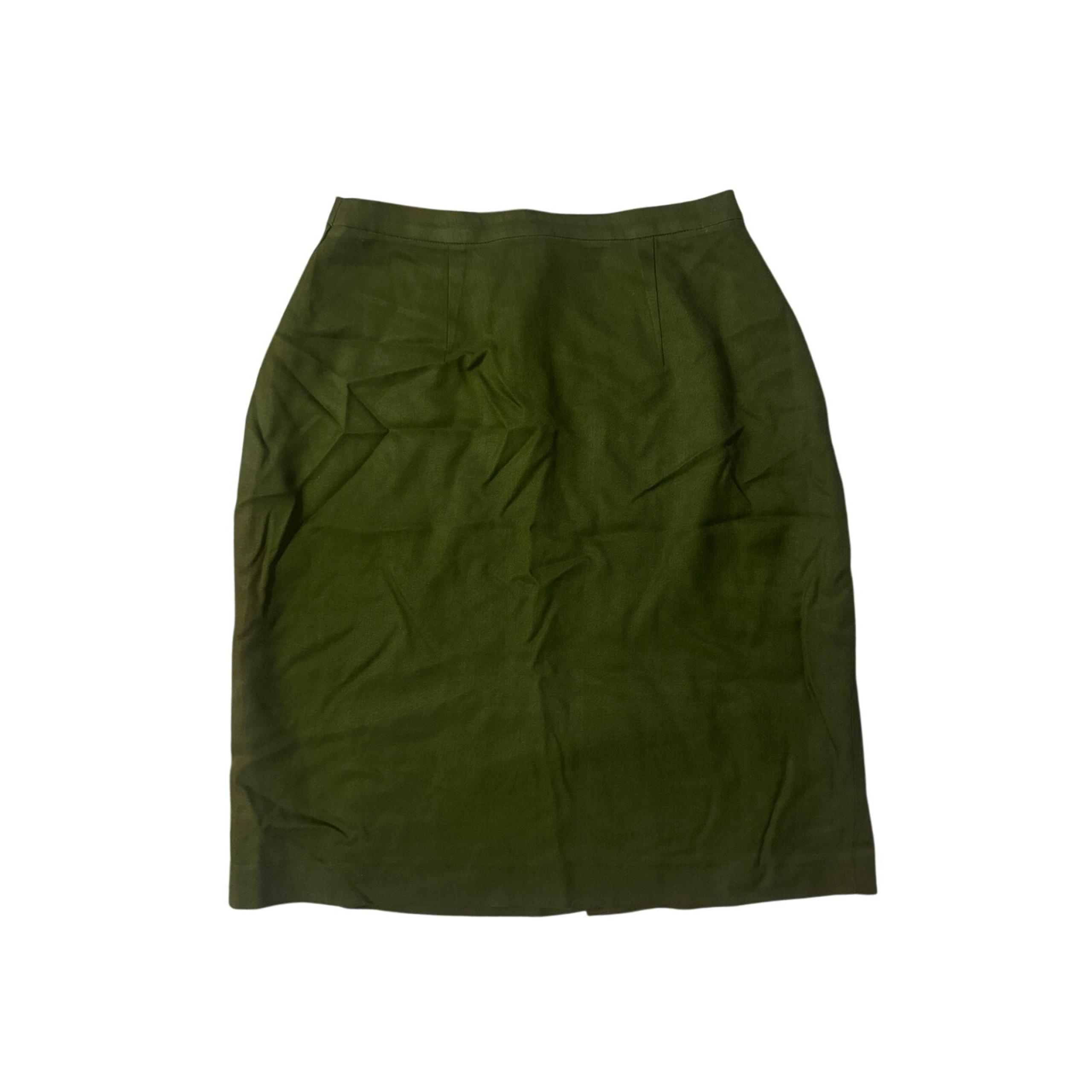 Vintage Women M Real Clothes Green Silk Pencil Straight Skirt - Saks Fifth Avenue