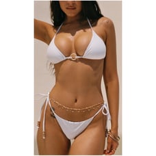 NWT Princess Polly NAPLES Set (Bikini & Top) WHITE size 2