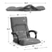 14-Position Floor Chair Lazy Sofa Ergonomic w/Adjustable Headrest Waist