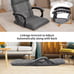 14-Position Floor Chair Lazy Sofa Ergonomic w/Adjustable Headrest Waist