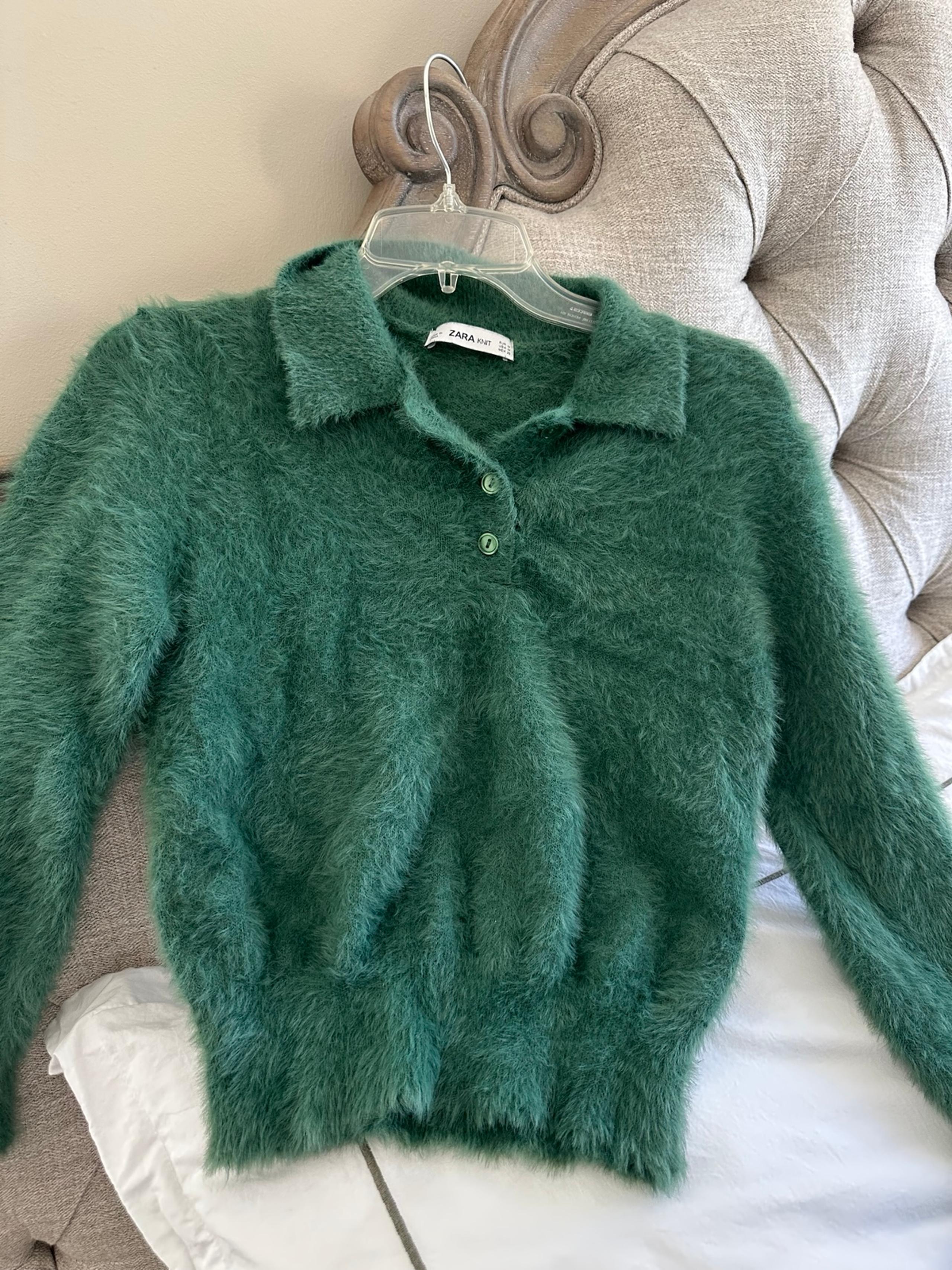 Zara #green #fury top long sleeve