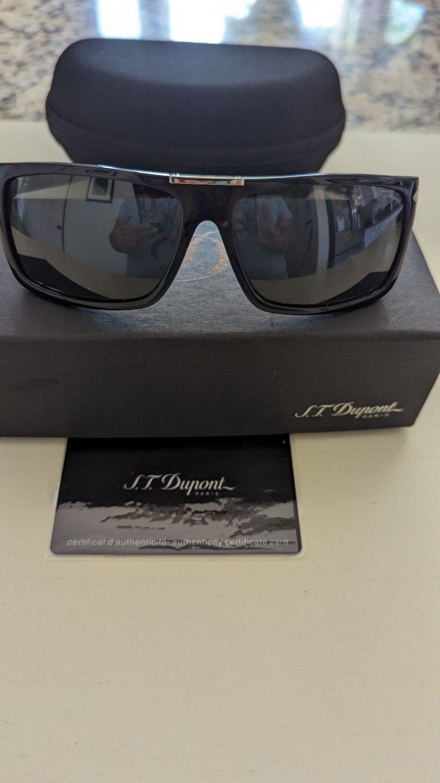 S. T . DUPONT Sunglasses STO11 Polarized Plastic Italy UV3 Lenses 58-14-135