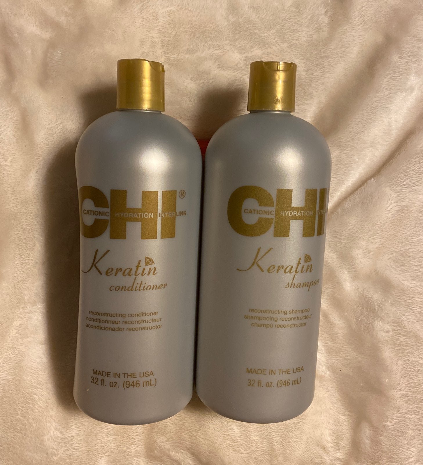 Chi Keratin Shampoo Conditioner Liter DU